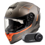 Casque Full Face Premier Hyper RS93BM + Kit Bluetooth Lokui K30