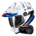 Pack ADF 9000 Air Desert White Blue Red + Kit Bluetooth 5S Solo