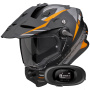 Casque Full Face Scorpion ADF 9000 Air Feat Black Mat Silver Orange + Kit bluetooth 5R Lite Solo
