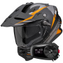 Casque Full Face Scorpion ADF 9000 Air Feat Black Mat Silver Orange + Kit Bluetooth 5S Solo