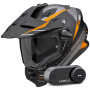 Casque Full Face Scorpion ADF 9000 Air Feat Black Mat Silver Orange + Kit Bluetooth Lokui K30
