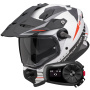 Casque Full Face Scorpion ADF 9000 Air Feat White Black Red + Kit Bluetooth 5S Solo