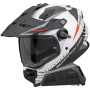 Casque Full Face Scorpion ADF 9000 Air Feat White Black Red + Kit bluetooth Exo-Com Link-1