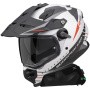 Casque Full Face Scorpion ADF 9000 Air Feat White Black Red + Kit bluetooth Exo-Com Link-1C