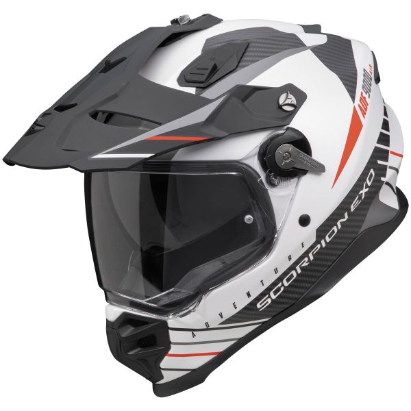 Full Face Scorpion ADF 9000 Air Feat White Black Red Full Face Scorpion ADF 9000 Air Feat White Black Red