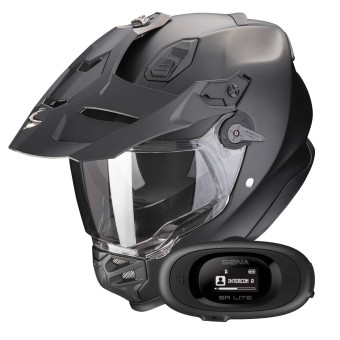 Full Face Scorpion ADF 9000 Air Matt Pearl Black + Kit bluetooth 5R Lite