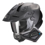 Casque Full Face Scorpion ADF 9000 Air Matt Pearl Black + Kit Bluetooth BT Mini