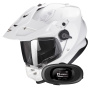 Casque Full Face Scorpion ADF 9000 Air Matt Pearl White + Kit bluetooth 5R Lite