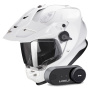 Casque Full Face Scorpion ADF 9000 Air Matt Pearl White + Kit Bluetooth Lokui K30