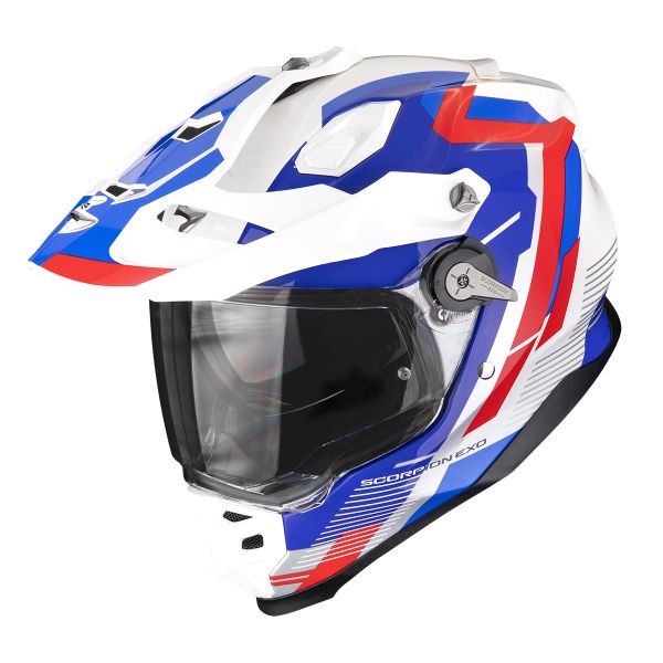 Full Face Scorpion ADF 9000 Air Patrol White Blue Red Full Face Scorpion ADF 9000 Air Patrol White Blue Red