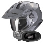 Casque Full Face Scorpion ADF 9000 Air Solid Cement Grey + Kit bluetooth 5R Lite