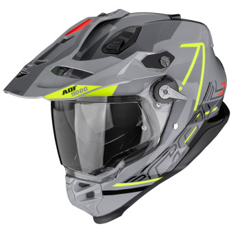 Full Face Scorpion ADF 9000 Air Summit Silver Neon Yellow