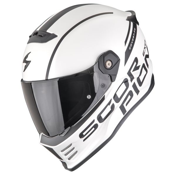 Full Face Scorpion Covert FX Danko Matt Pearl White Black Full Face Scorpion Covert FX Danko Matt Pearl White Black