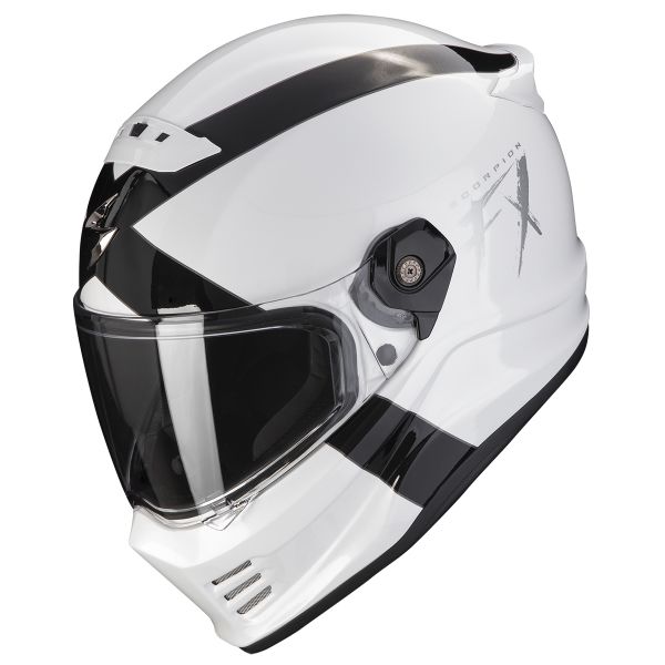 Full Face Scorpion Covert FX Gallus White Black Full Face Scorpion Covert FX Gallus White Black