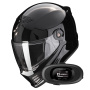 Casque Full Face Scorpion Covert FX Solid Black + Kit bluetooth 5R Lite
