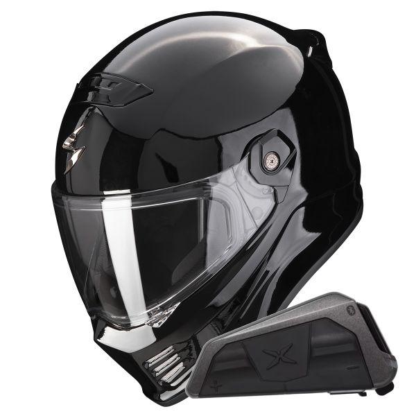 Full Face Scorpion Covert FX Solid Black + Kit bluetooth Exo-Com Link-1 Full Face Scorpion Covert FX Solid Black + Kit bluetooth Exo-Com Link-1