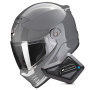 Casque Full Face Scorpion Covert FX Solid Cement Grey + Kit Bluetooth BT Mini
