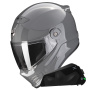 Casque Full Face Scorpion Covert FX Solid Cement Grey + Kit bluetooth Exo-Com Link-1C