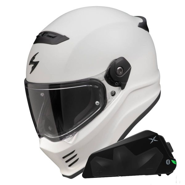 Full Face Scorpion Covert FX Solid Cool Grey Mat + Kit bluetooth Exo-Com Link-1C Full Face Scorpion Covert FX Solid Cool Grey Mat + Kit bluetooth Exo-Com Link-1C