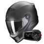 Casque Full Face Scorpion Covert FX Solid Matt Pearl Black + Kit Bluetooth 5S