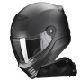 Casque Full Face Scorpion Covert FX Solid Matt Pearl Black + Kit bluetooth Exo-Com Link-1C