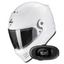 Casque Full Face Scorpion Covert FX Solid White + Kit bluetooth 5R Lite