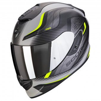 Scorpion Exo 1400 Air Attune Grey Matt Black Yellow Fluo + Kit Bluetooth 5S Solo