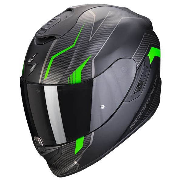 Full Face Scorpion Exo 1400 Air Fortuna Matt Black Green