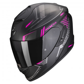 Scorpion Exo 1400 Evo Air Shell Matt Black Pink + Intercom Sena SMH5