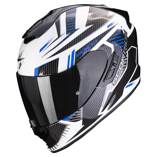 Full Face Scorpion Exo 1400 Evo Air Shell White Blue Full Face Scorpion Exo 1400 Evo Air Shell White Blue