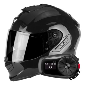 Full Face Scorpion Exo 1400 Evo Air Solid Black + Kit Bluetooth 5S