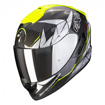Scorpion Exo 1400 Evo Carbon Air Aranea Black Neon Yellow + Kit Bluetooth 5S