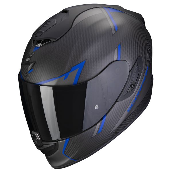 Full Face Scorpion Exo 1400 Evo Carbon Air Kendal Matt Black Blue