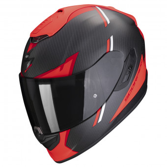 Scorpion Exo 1400 Evo Carbon Air Kendal Matt Black Red + Kit Bluetooth 5S
