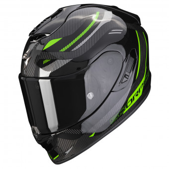 Scorpion Exo 1400 Evo Carbon Air Kydra Black Green + Intercom Sena SMH5