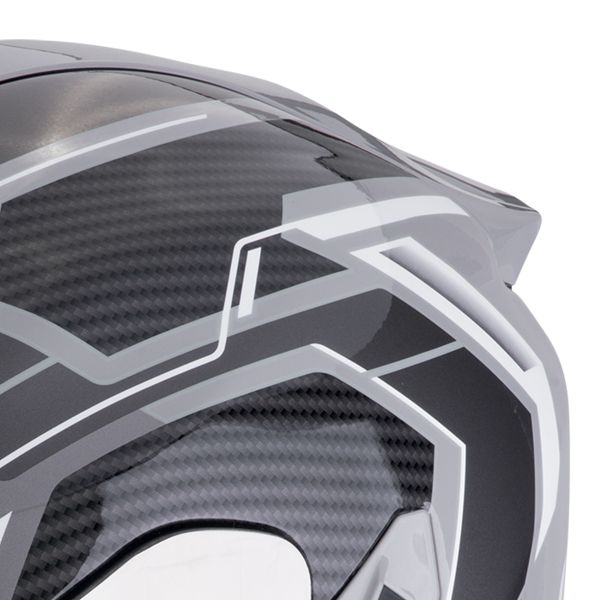 Scorpion Exo 1400 Evo II Air Linart Grey White + Kit Bluetooth Lokui K30