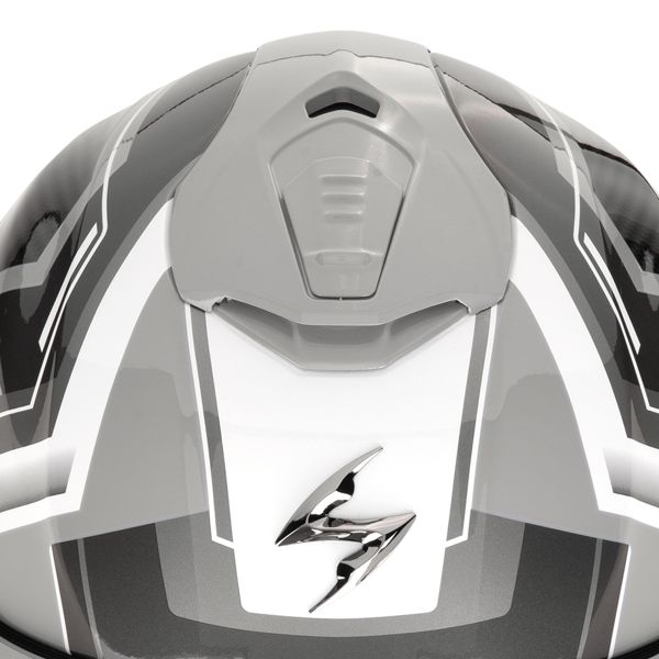 Scorpion Exo 1400 Evo II Air Linart Grey White + Kit Bluetooth Lokui K30