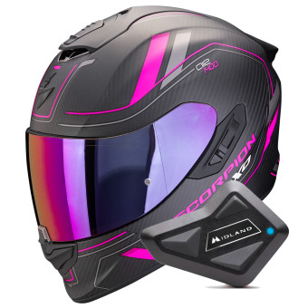 Full Face Scorpion Exo 1400 Evo II Carbon Air Mirage Matt Black Pink
