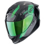 Casque Full Face Scorpion Exo 1400 Evo II Carbon Air Platted Black Green