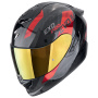 Casque Full Face Scorpion Exo 1400 Evo II Carbon Air Platted Black Red