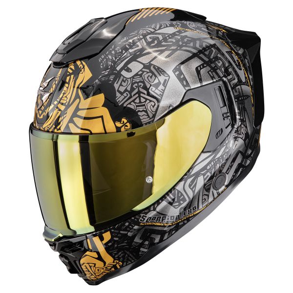 Full Face Scorpion Exo 1500 Air Apus Black Grey Gold Full Face Scorpion Exo 1500 Air Apus Black Grey Gold