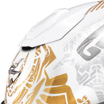 Scorpion Exo 1500 Air Apus Pearl White Grey Gold