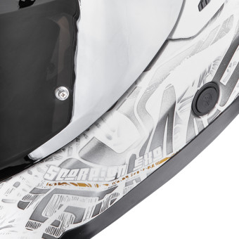 Scorpion Exo 1500 Air Apus Pearl White Grey Gold