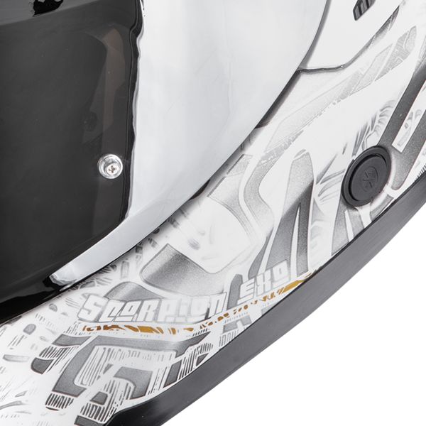 Scorpion Exo 1500 Air Apus Pearl White Grey Gold