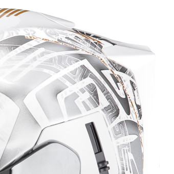 Scorpion Exo 1500 Air Apus Pearl White Grey Gold