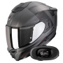 Casque Full Face Scorpion Exo 1500 Air Dual Matt Silver Black Red + Kit bluetooth 5R Lite Solo