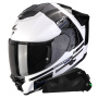Casque Full Face Scorpion Exo 1500 Air Dual White Black Blue + Kit bluetooth Exo-Com Link-1C
