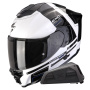 Casque Full Face Scorpion Exo 1500 Air Dual White Black Blue + Kit bluetooth Exo-Com Link-1