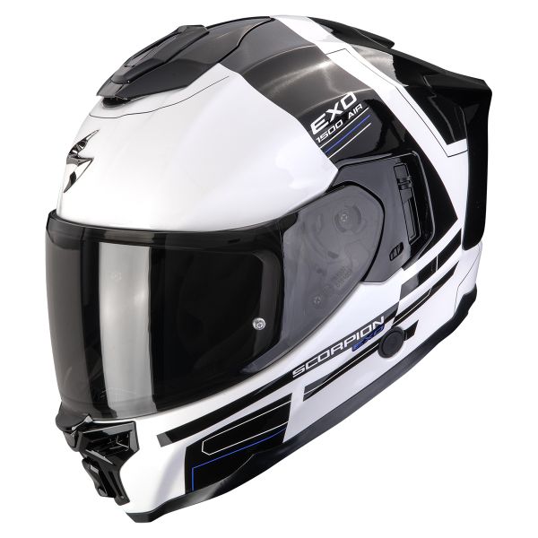 Full Face Scorpion Exo 1500 Air Dual White Black Blue Full Face Scorpion Exo 1500 Air Dual White Black Blue