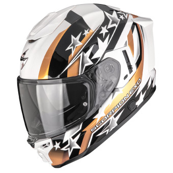 Full Face Scorpion Exo 1500 Air Etoile White Black Gold